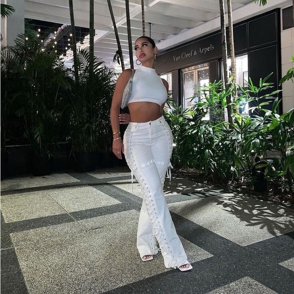 I.AM.GIA White Lace Up Holly Pant XXS - Picture 12 of 16